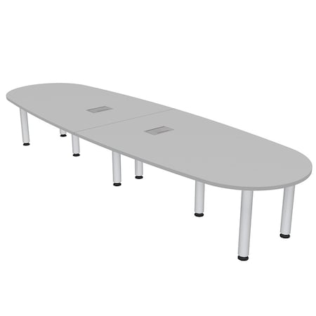 Skutchi Designs 45 in W, 144 in L, 29 in H, Engineered Wood Top, Grey H-BOVL-46143PT-01-EL